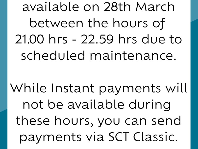 Member Notice re scheduled maintenance 28th March 2026