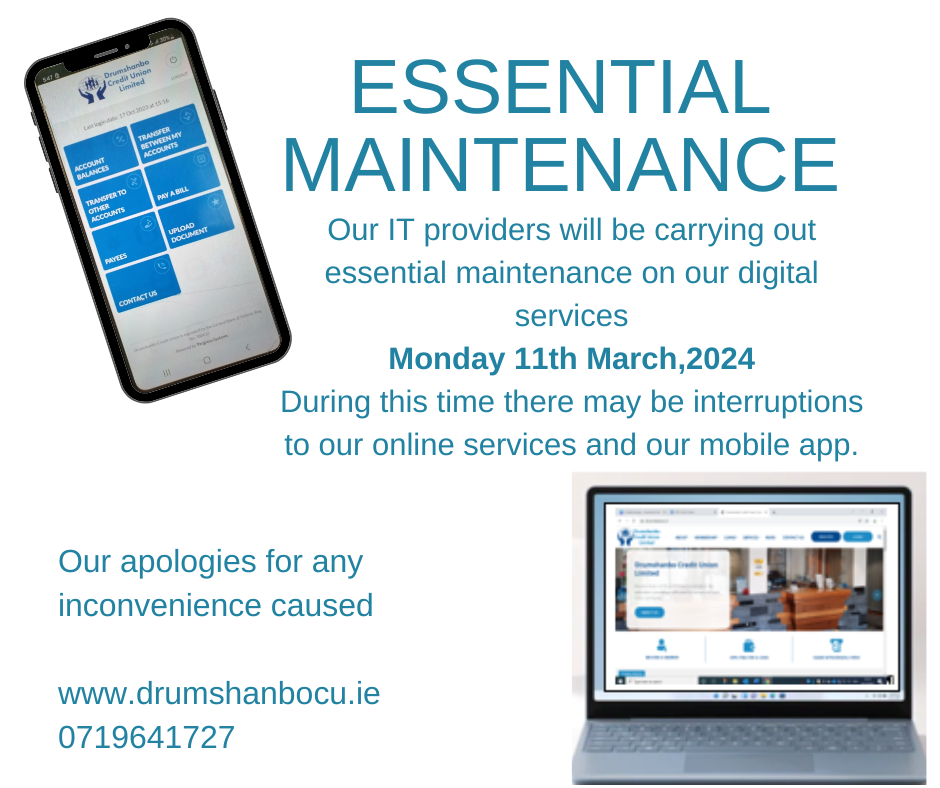 Notice to Members - Essential Maintenance 11th March 2024