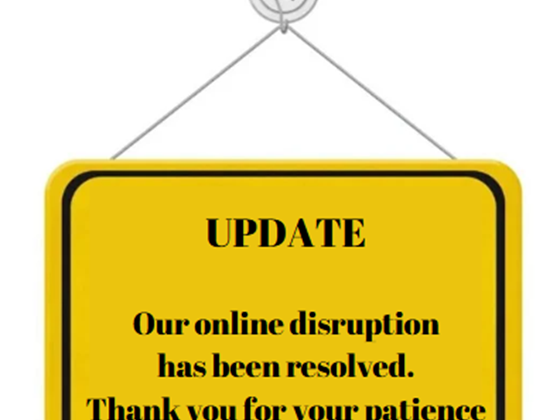 Update - Technical Difficulties resolved