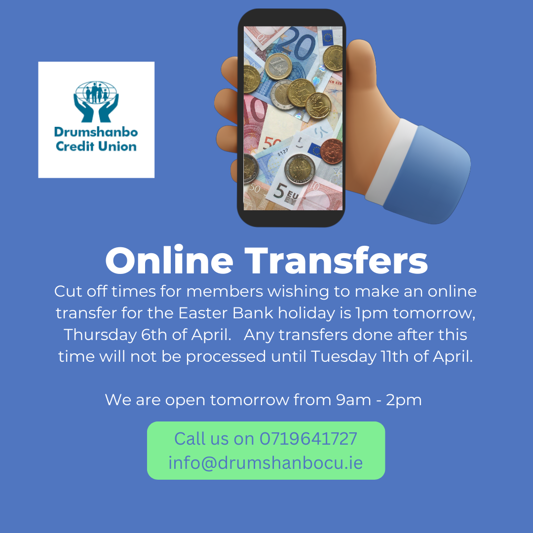 Easter Cut off times for Online Transfers